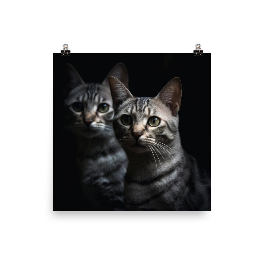 Egyptian Mau Cat Photo paper poster - PosterfyAI.com