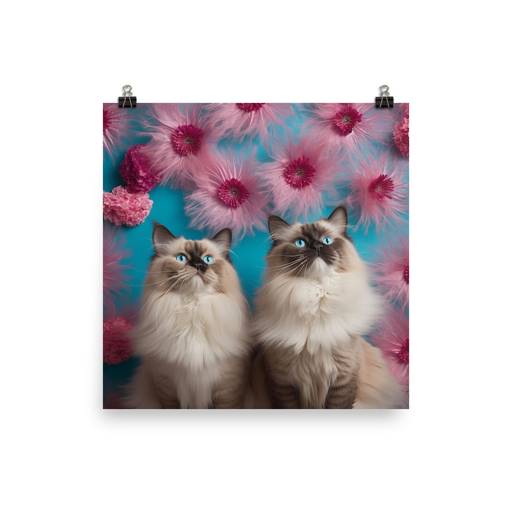 Ragdoll in Wonderland Photo paper poster - PosterfyAI.com