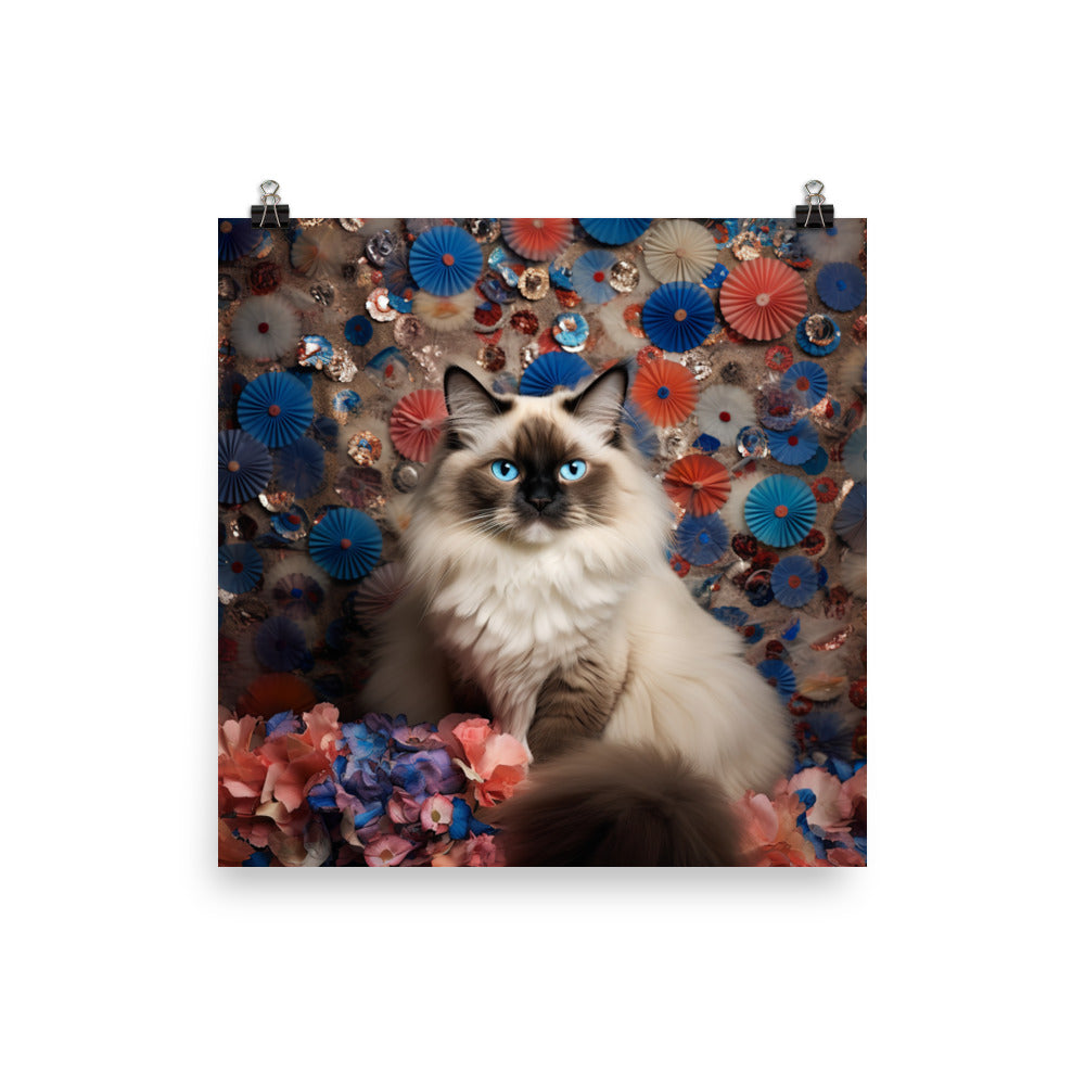 Ragdoll in Wonderland Photo paper poster - PosterfyAI.com