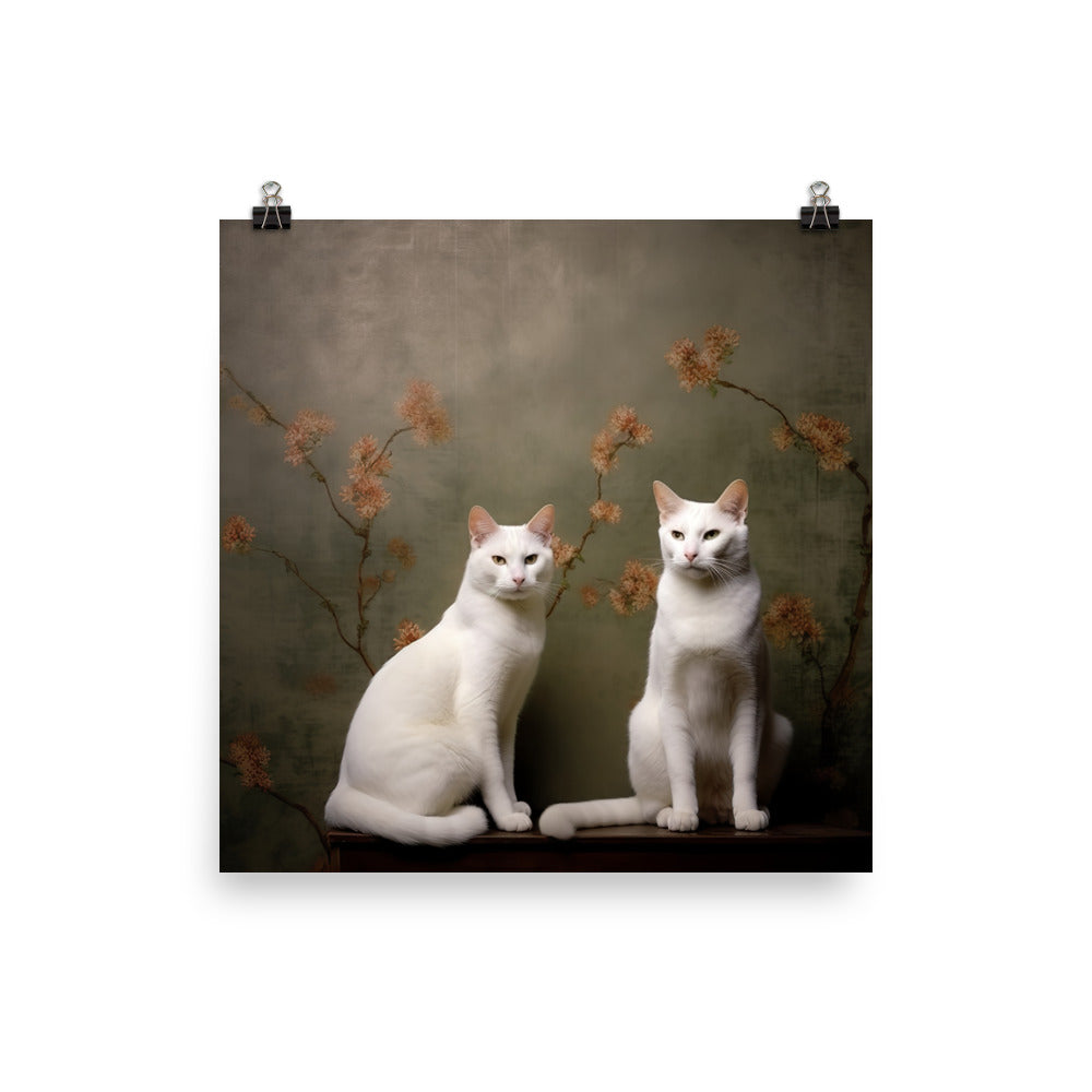 Japanese Bobtail Cat Photo paper poster - PosterfyAI.com