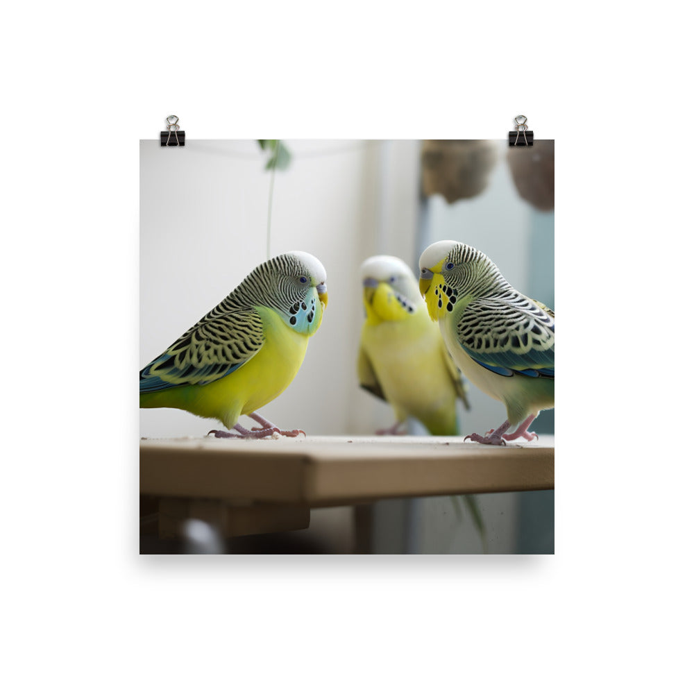 Budgerigar Photo paper poster - PosterfyAI.com