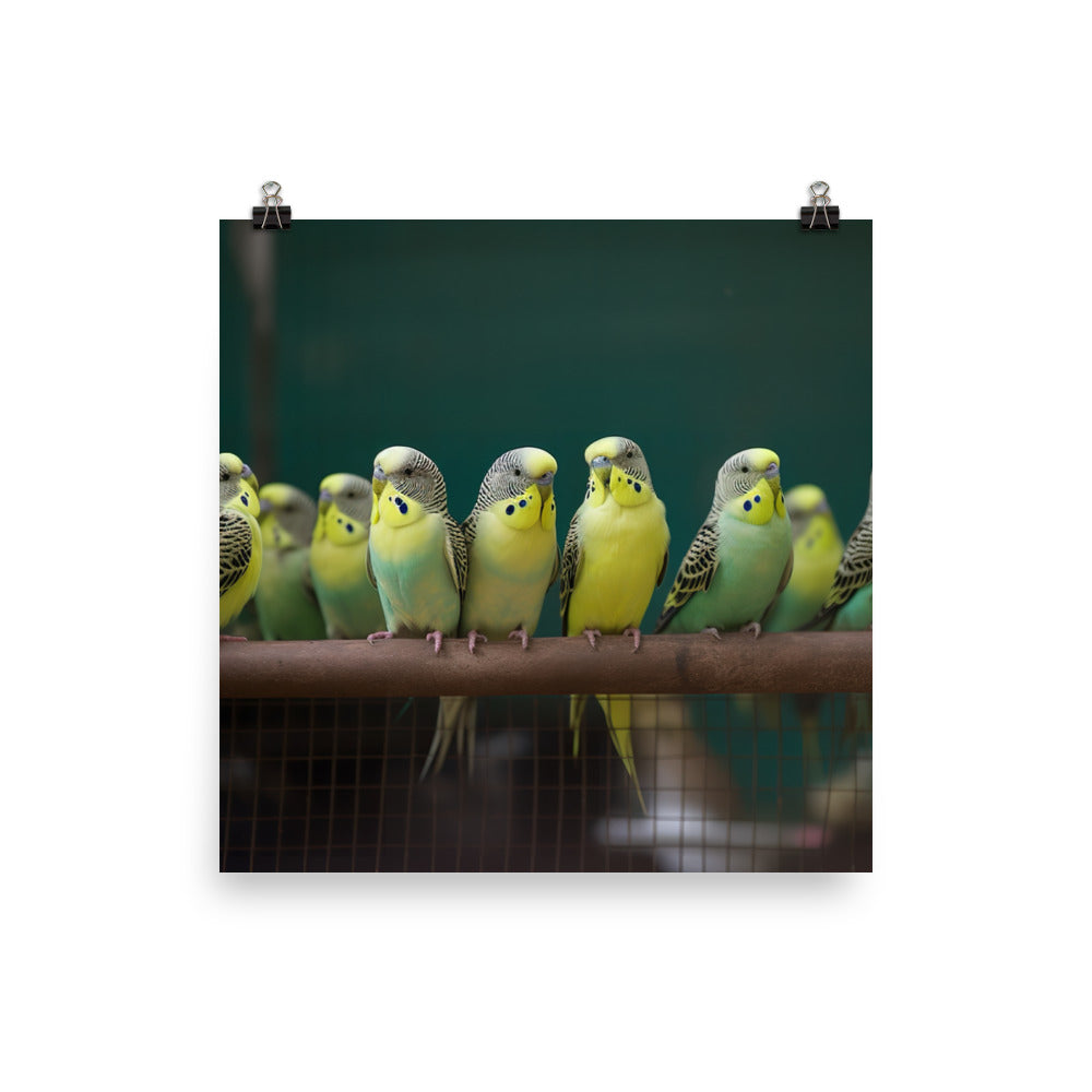 Budgerigar Photo paper poster - PosterfyAI.com
