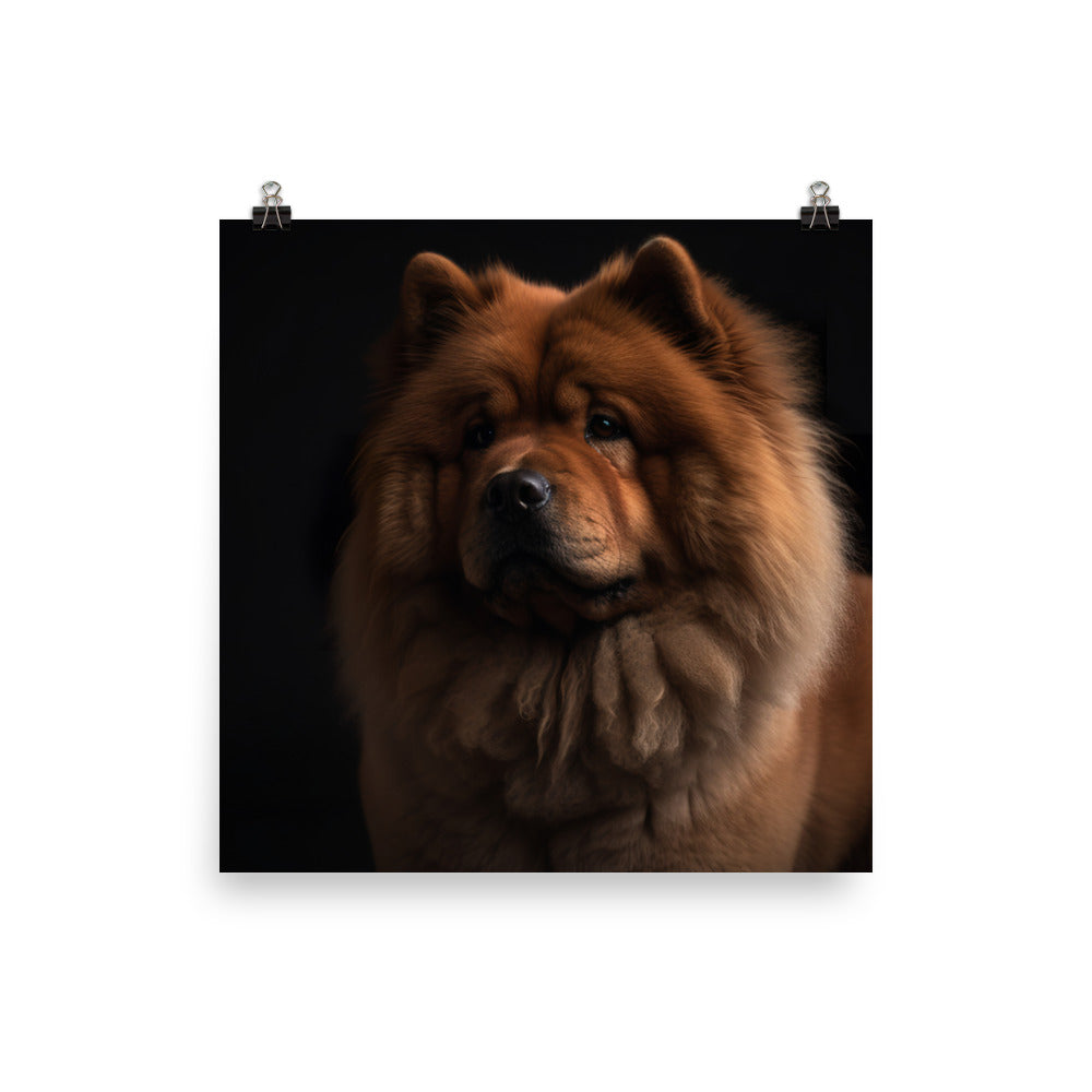 Chow Chow Sitting Proudly Photo paper poster - PosterfyAI.com