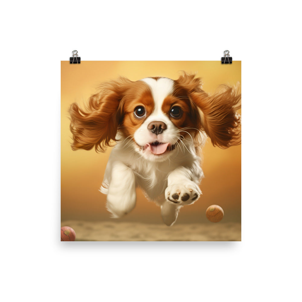 Cavalier King Charles Spaniell Photo paper poster - PosterfyAI.com