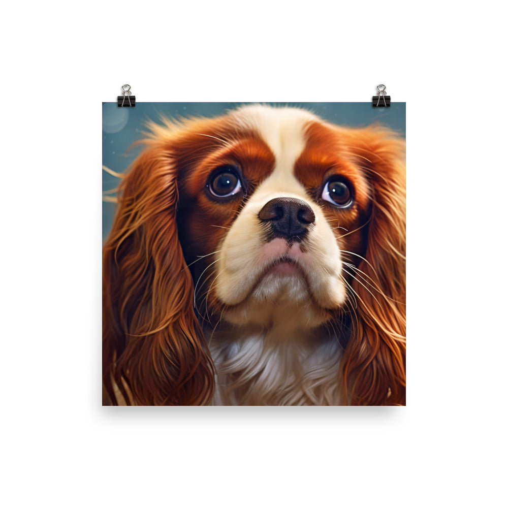 Cavalier King Charles Spaniel Photo paper poster - PosterfyAI.com