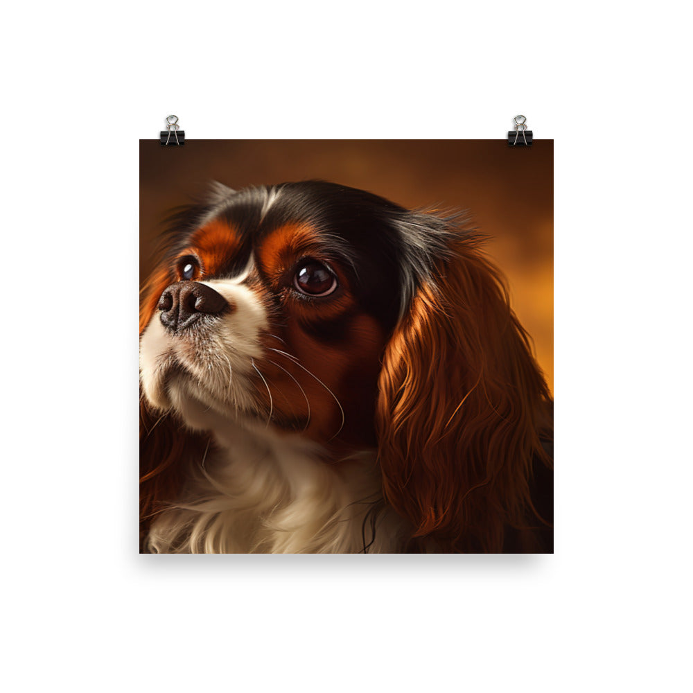 Cavalier King Charles Spaniel Photo paper poster - PosterfyAI.com
