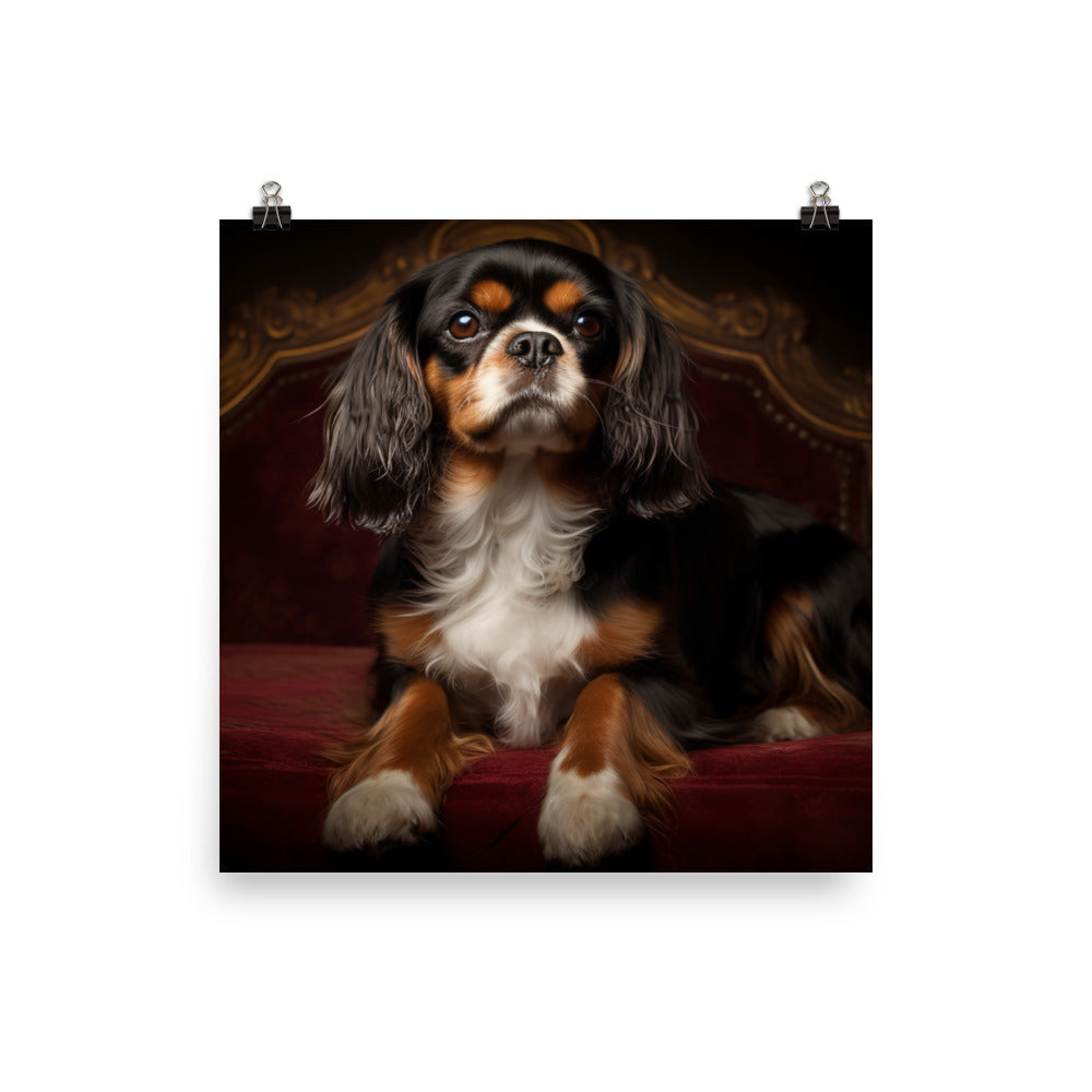 Cavalier King Charles Spaniel Photo paper poster - PosterfyAI.com