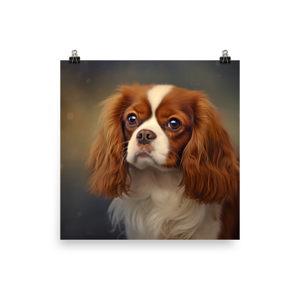 Cavalier King Charles Spaniel Photo paper poster - PosterfyAI.com