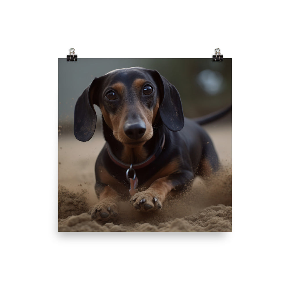 A Day in the Life of a Dachshund Photo paper poster - PosterfyAI.com