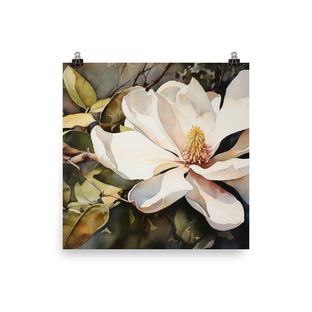 Magnificent Magnolias photo paper poster - Posterfy.AI