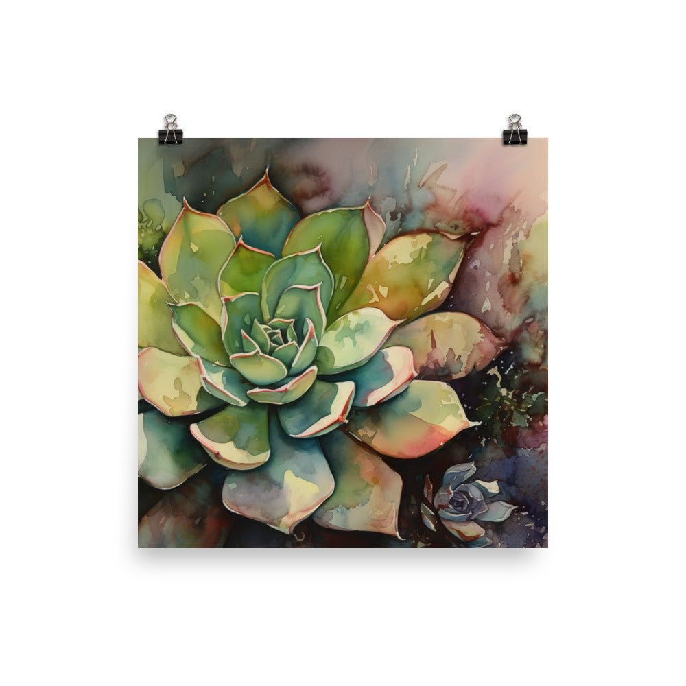 Grace of Succulent photo paper poster - Posterfy.AI