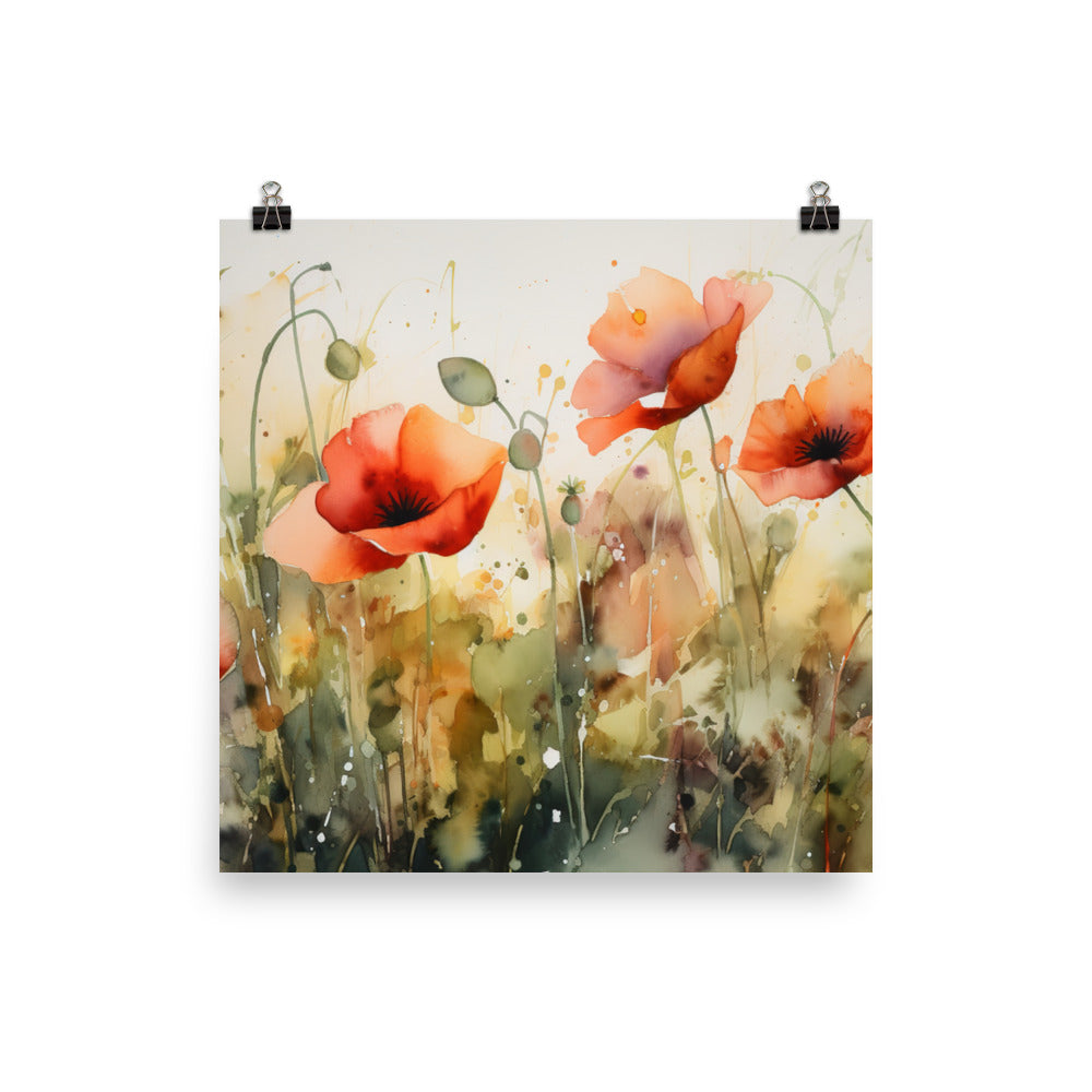 Symbolism of Poppies photo paper poster - Posterfy.AI