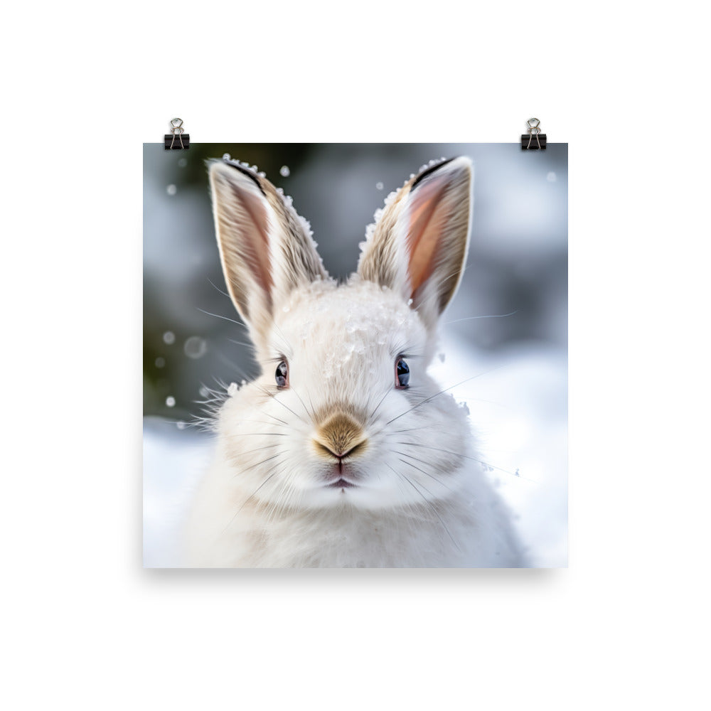 Florida White Bunny Photo paper poster - PosterfyAI.com