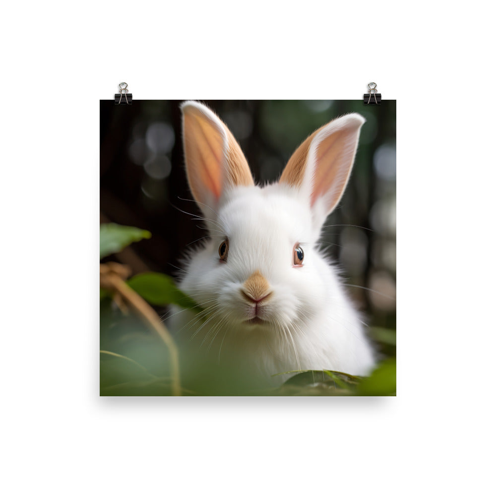Florida White Bunny Photo paper poster - PosterfyAI.com