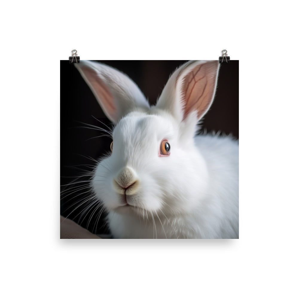 Florida White Bunny Photo paper poster - PosterfyAI.com