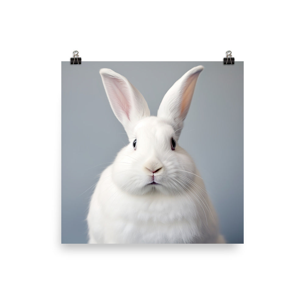 Florida White Bunny Photo paper poster - PosterfyAI.com