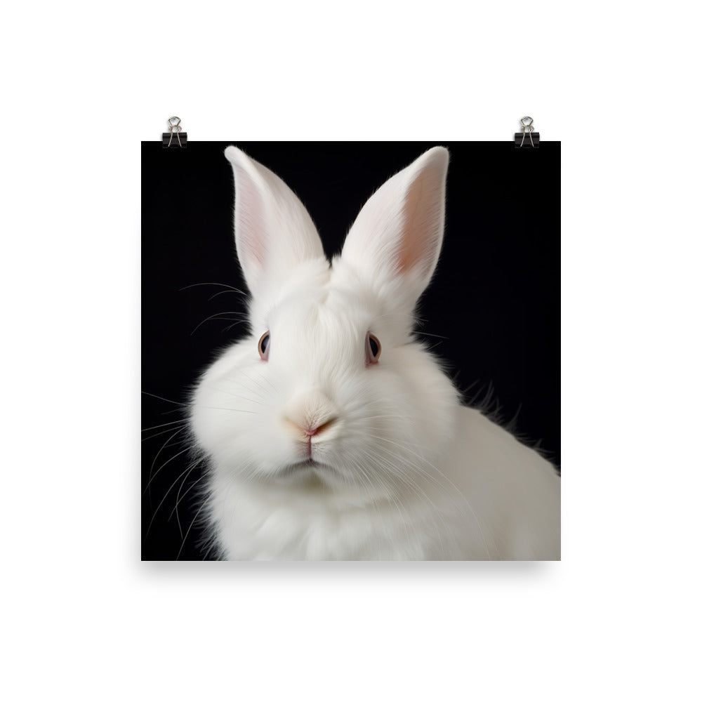 Florida White Bunny Photo paper poster - PosterfyAI.com