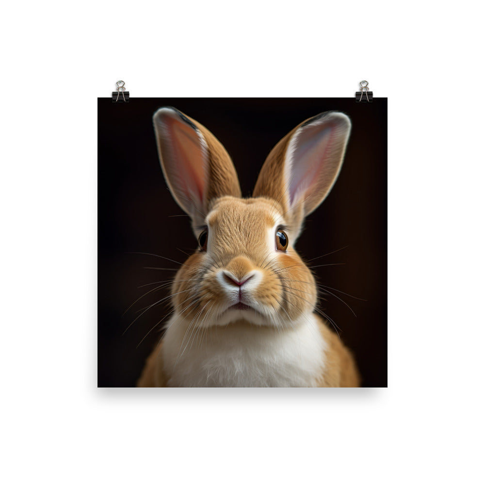 Mini Rex Bunny Photo paper poster - PosterfyAI.com