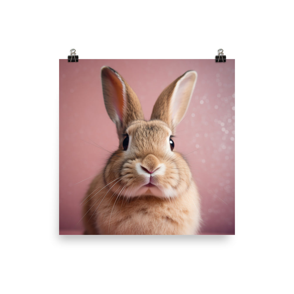 Mini Rex Bunny Photo paper poster - PosterfyAI.com