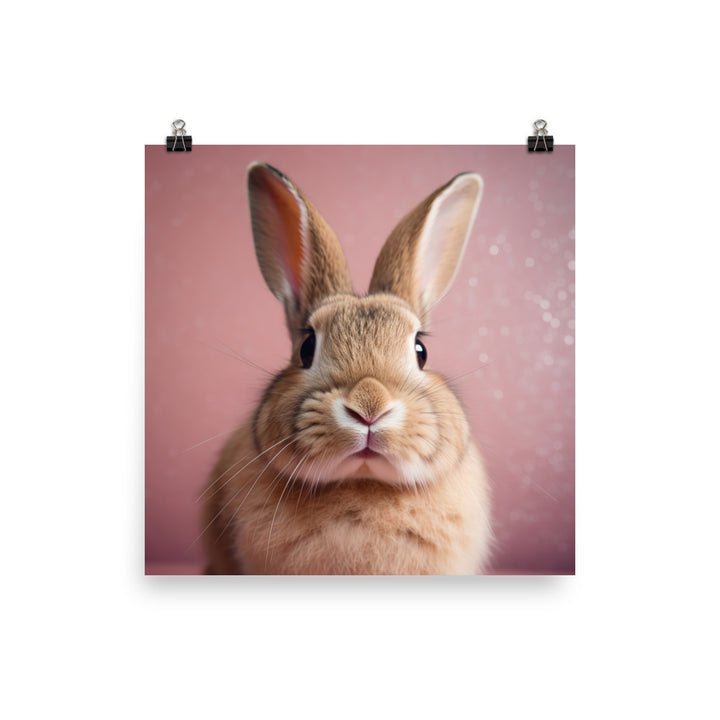 Mini Rex Bunny Photo paper poster - PosterfyAI.com