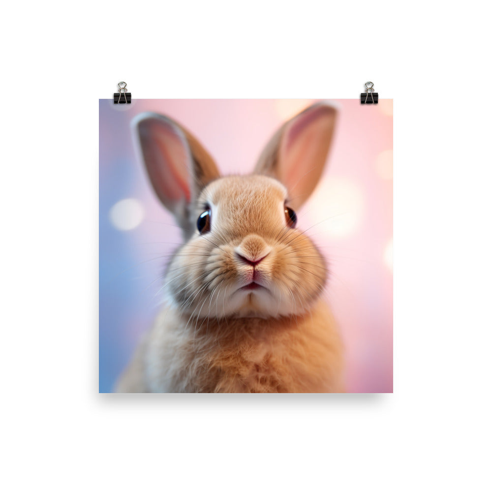 Mini Rex Bunny Photo paper poster - PosterfyAI.com