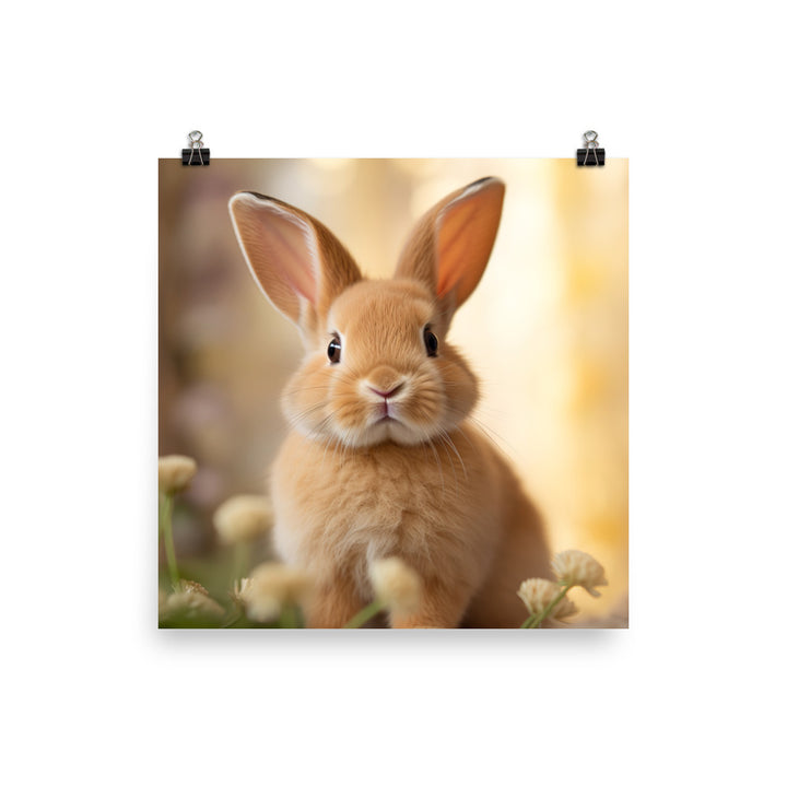 Mini Rex Bunny Photo paper poster - PosterfyAI.com