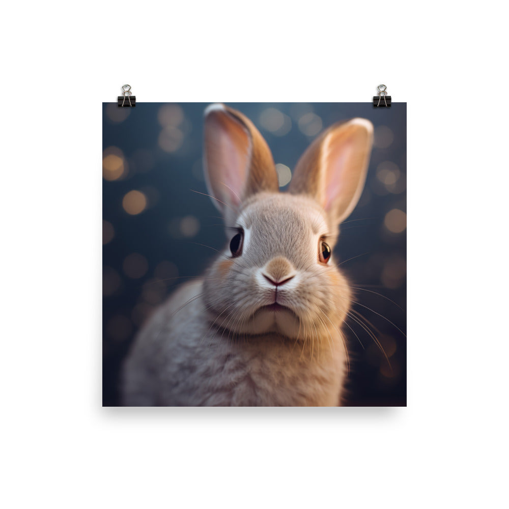 Mini Rex Bunny Photo paper poster - PosterfyAI.com