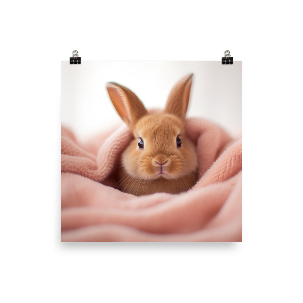 Mini Rex Bunny Photo paper poster - PosterfyAI.com