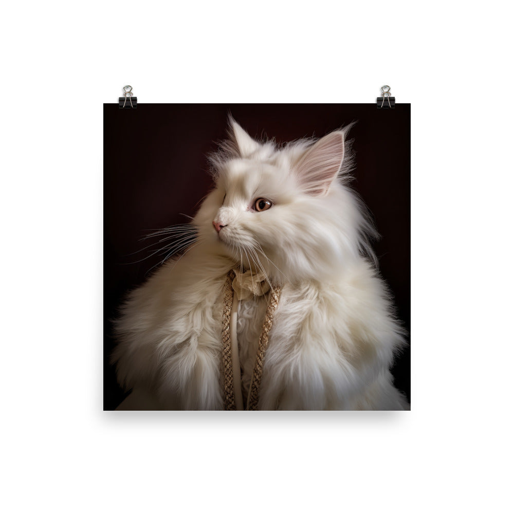 French Angora Bunnys Majestic Beauty Photo paper poster - PosterfyAI.com