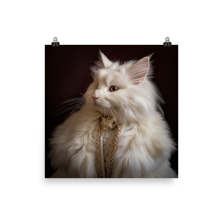 French Angora Bunnys Majestic Beauty Photo paper poster - PosterfyAI.com