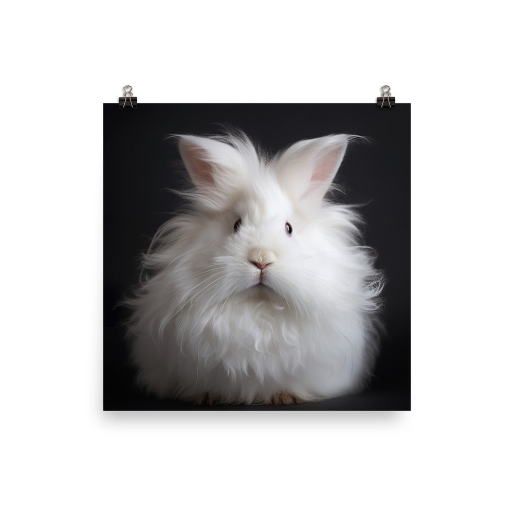 French Angora Bunny Photo paper poster - PosterfyAI.com