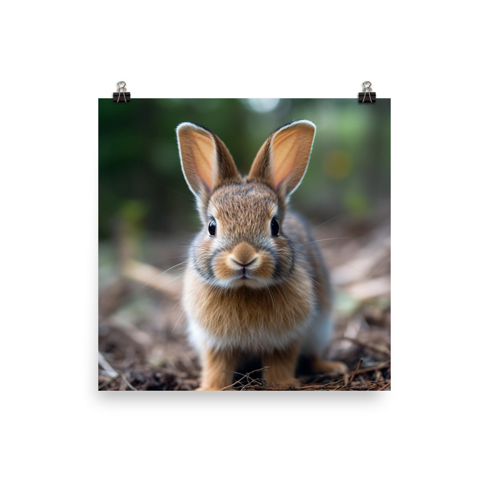 Adorable Rhinelander Bunny Photo paper poster - PosterfyAI.com