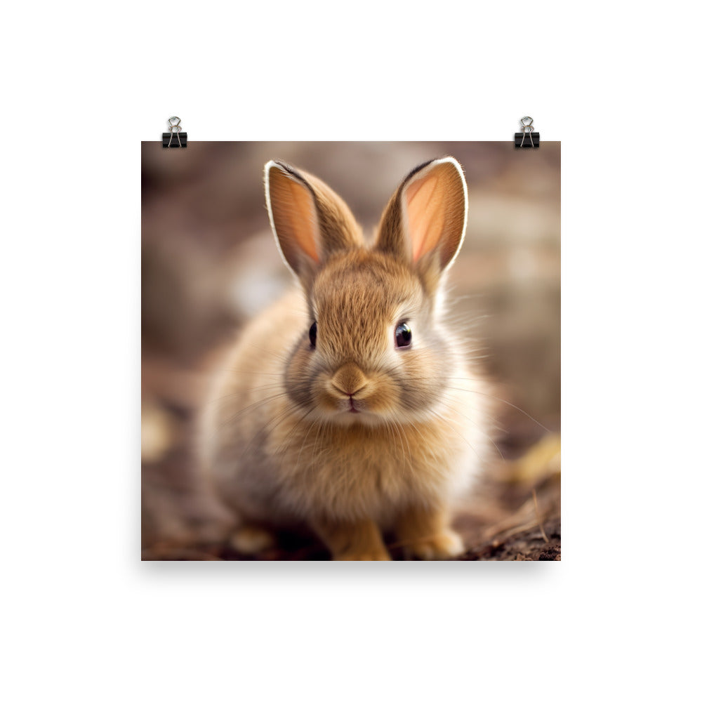 Adorable Rhinelander Bunny Photo paper poster - PosterfyAI.com