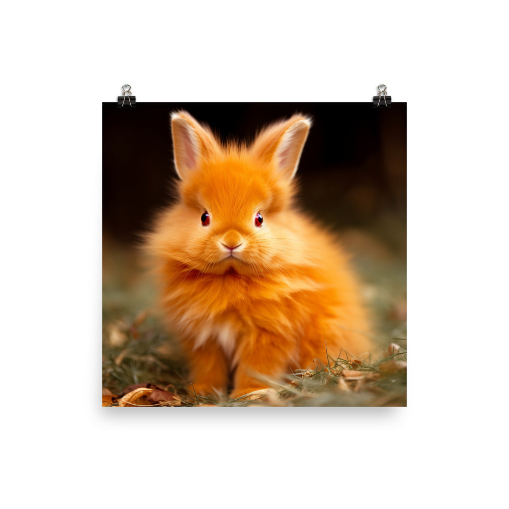 Adorable Thrianta Bunny Photo paper poster - PosterfyAI.com