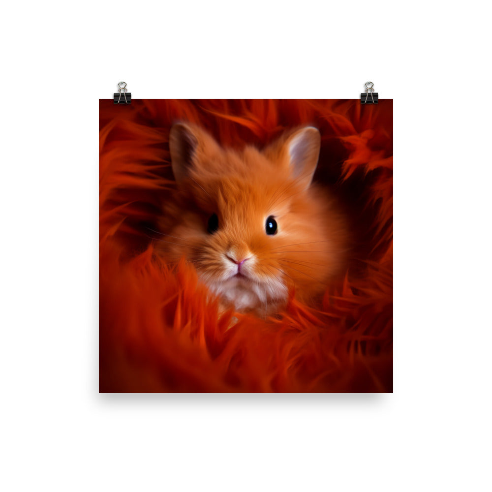 Adorable Thrianta Bunny Photo paper poster - PosterfyAI.com