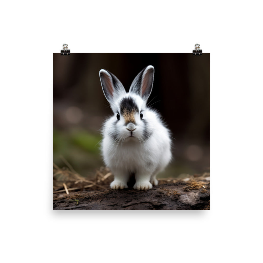 Dwarf Hotot Bunny Photo paper poster - PosterfyAI.com