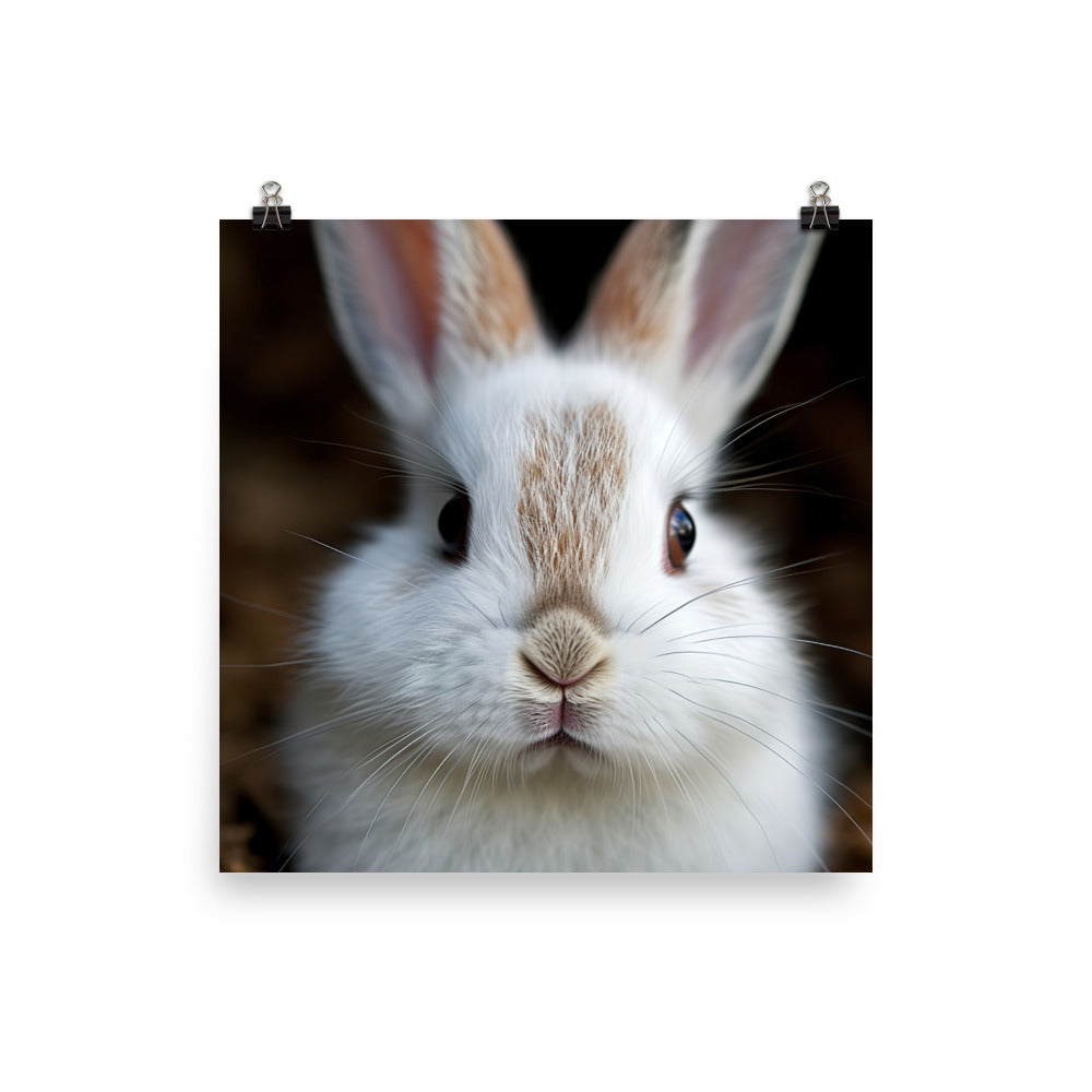 Charming Dwarf Hotot Bunny Photo paper poster - PosterfyAI.com