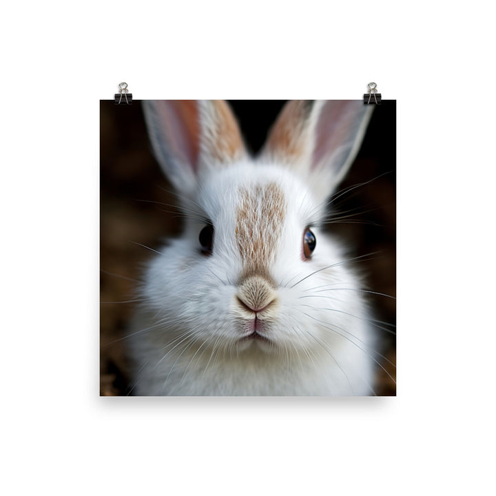 Charming Dwarf Hotot Bunny Photo paper poster - PosterfyAI.com
