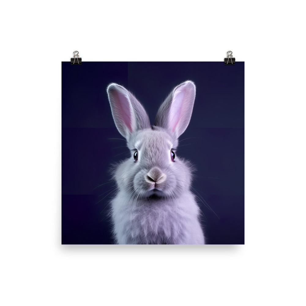 Lilac Bunny Photo paper poster - PosterfyAI.com