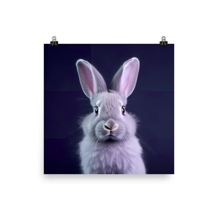 Lilac Bunny Photo paper poster - PosterfyAI.com