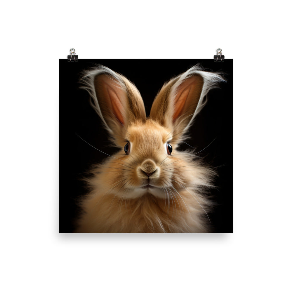Charming Lionhead Bunny Photo paper poster - PosterfyAI.com