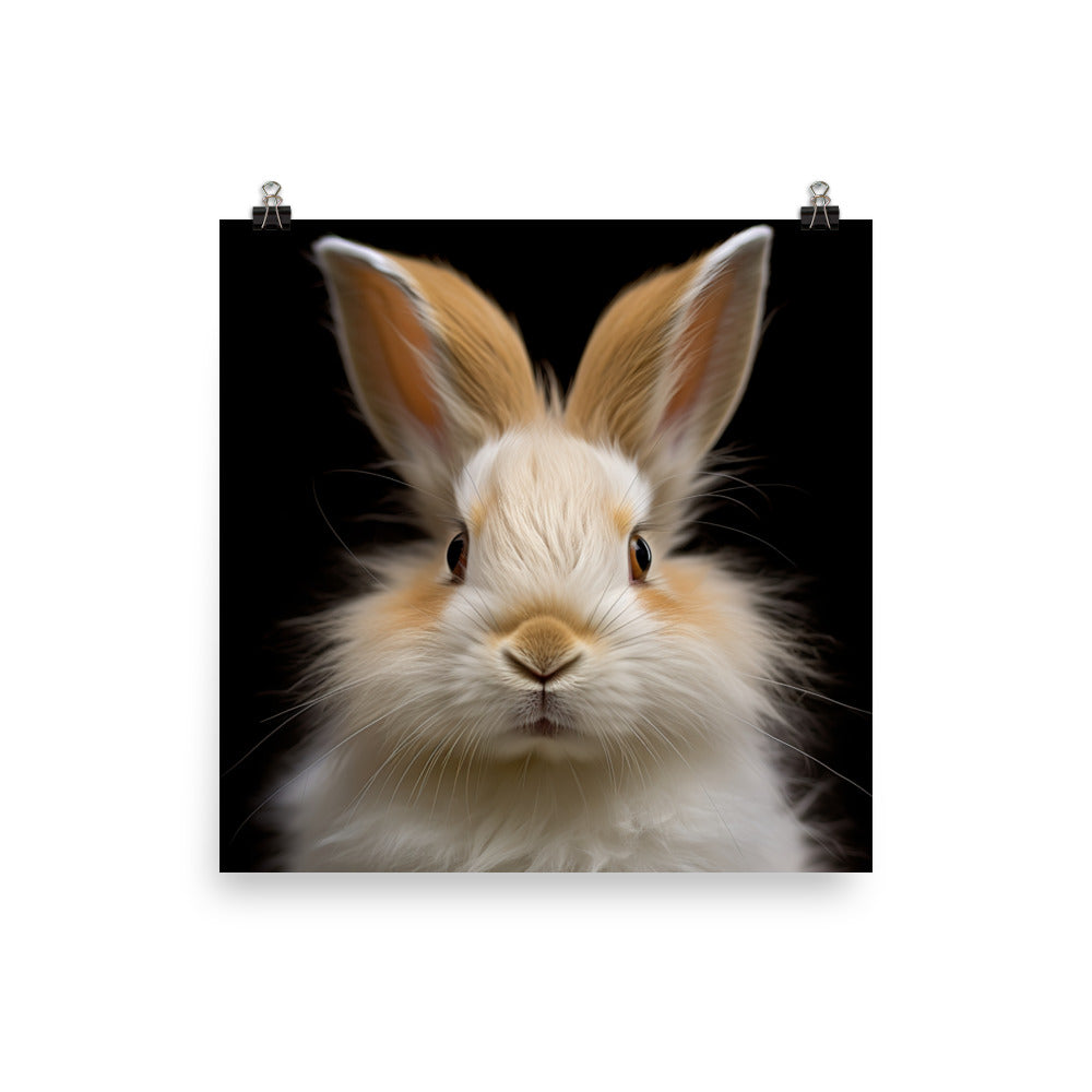 Charming Lionhead Bunny Photo paper poster - PosterfyAI.com