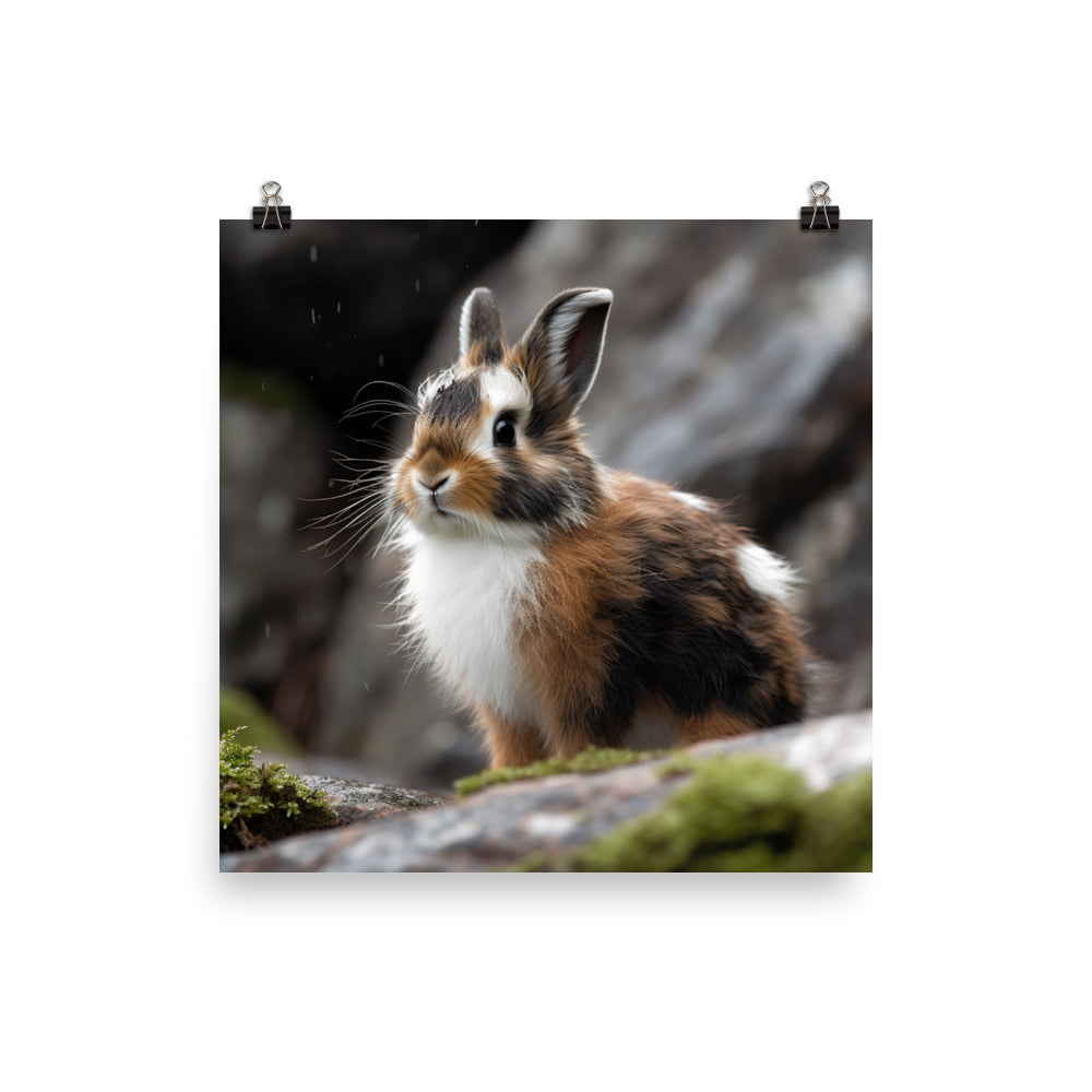 Adorable Himalayan Bunny Photo paper poster - PosterfyAI.com