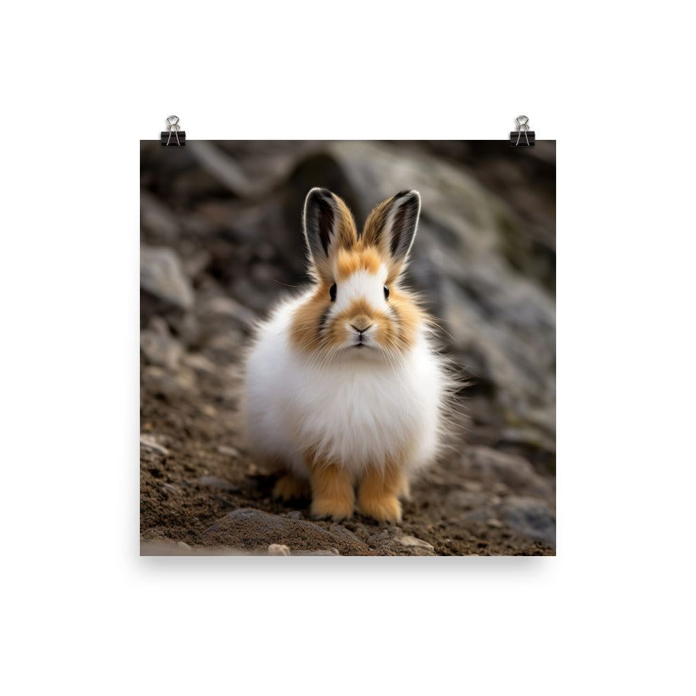 Adorable Himalayan Bunny Photo paper poster - PosterfyAI.com