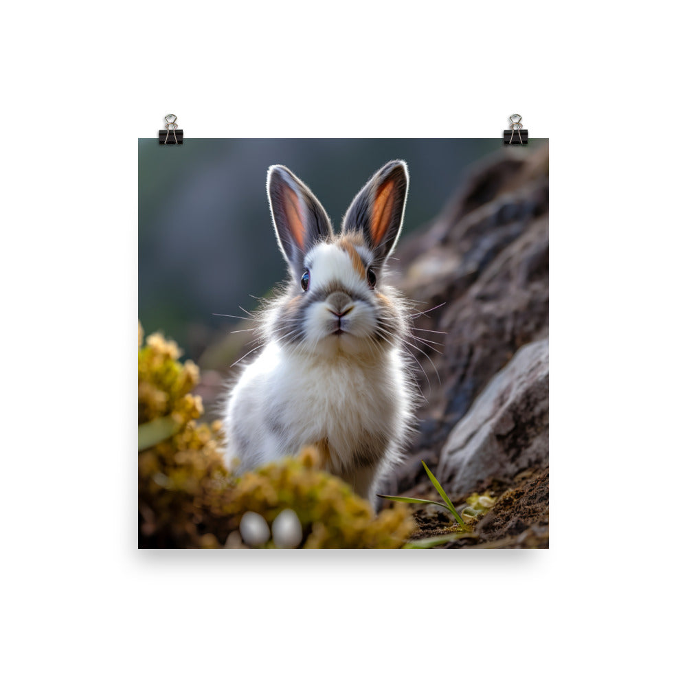 Adorable Himalayan Bunny Photo paper poster - PosterfyAI.com