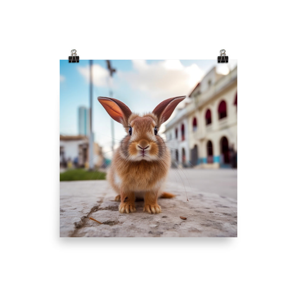 Adorable Havana Bunny Photo paper poster - PosterfyAI.com