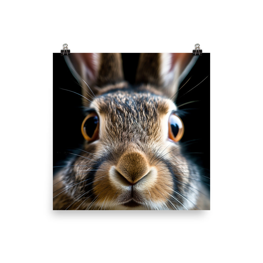 Charming Flemish Giant Bunny Photo paper poster - PosterfyAI.com