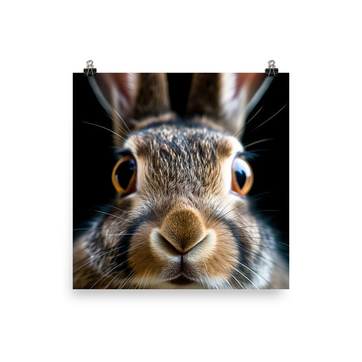 Charming Flemish Giant Bunny Photo paper poster - PosterfyAI.com