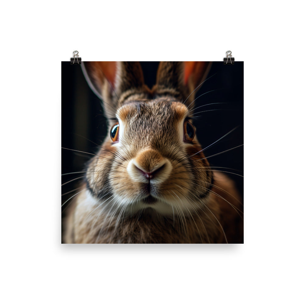 Charming Flemish Giant Bunny Photo paper poster - PosterfyAI.com