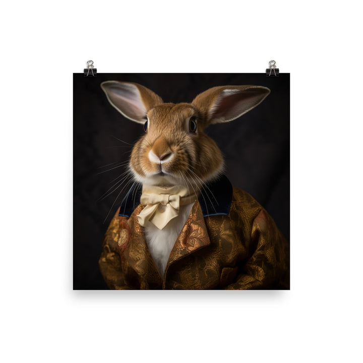 Dutch Bunny with a Stylish Pose Photo paper poster - PosterfyAI.com
